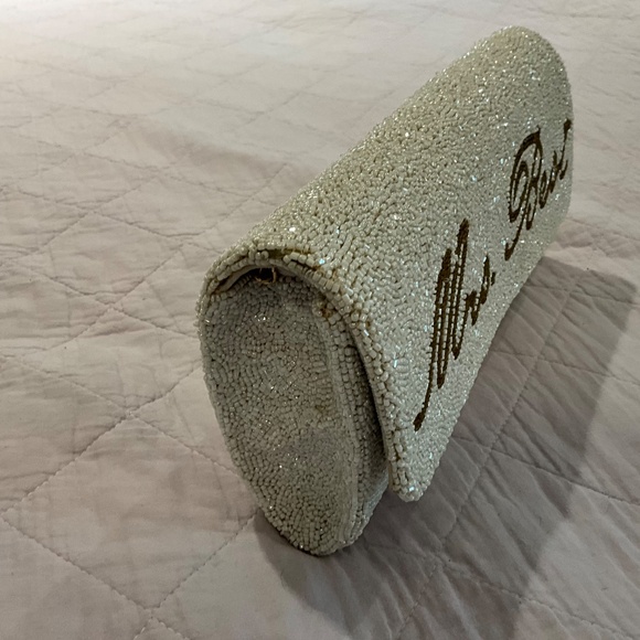 PRETTY ROBES Custom Hand Beaded Clutch Bridal Wedding Bride Bag - Picture 8 of 12